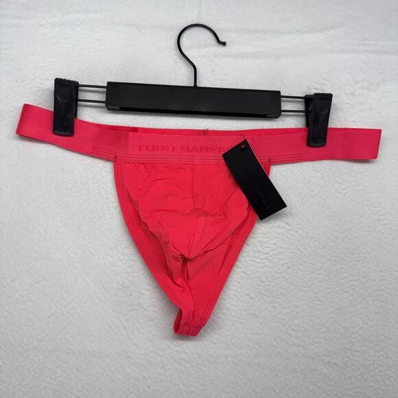 Todd Sanfield Thong Men's Medium Pink Neon Natron Defiant Underwear Minimal NEW - Picture 1 of 5